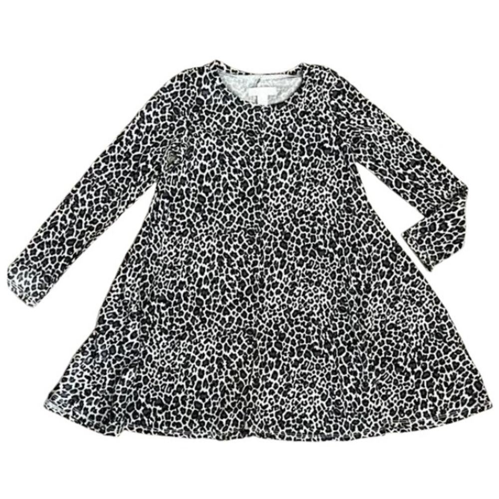 NWT Harper Canyon Girls Black Gray Leopard Long Sleeve Dress Size XL 14 16 - Picture 5 of 5